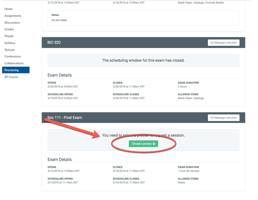 Scheduling an Online Proctoring Session ProctorU SmarterProctoring
